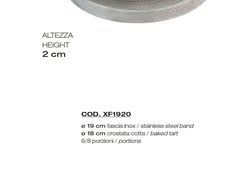 Pavoni Perforated Round Stainless Steel Tart Ring 3/4" High (7-1/2") N3