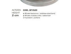Pavoni Perforated Round Stainless Steel Tart Ring 3/4" High (7-1/2") N4