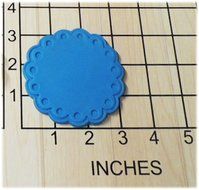 Scalloped Edge Fondant Cookie Cutter and Stamp #1159 N2