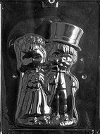 Medium Large 3D BRIDE &amp; GROOM 2 mold set Wedding Candy Mold Chocolate