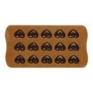 Voberry Heart Shape Silicone Chocolate Heart Mold Cake Mold Candy Ice Tray Mold Maker Party Bar (Coffee) N3