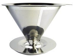 Premium Pour Over Coffee Dripper - Stainless Steel Coffee Filter and Maker - Reusable Coffee Cone Brewer with... N3