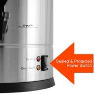 Cafe Amoroso 100 Cup Stainless Steel Coffee Urn - Premium Commercial Double Wall Design - Perfect For Catering... N3