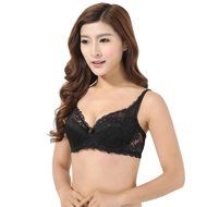 PHOTNO Women Push Up Deep V Ultrathin Underwire Lace Brassiere Bra N31