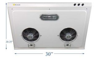 KAZE APPLIANCE VC-K202SS30 Ultra Slim Profile Stainless Steel Kitchen Range Hood, 30-Inch N7