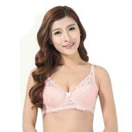 PHOTNO Women Push Up Deep V Ultrathin Underwire Lace Brassiere Bra N34