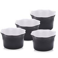 Hiware Ramekins, 7-Ounce Ceramic Ramekins, Porcelain Ramekins, Oven Safe, Set of 4, Gray N5