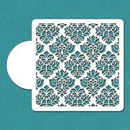 Y&amp;XL&amp;H Damask Miniprint Cake Stencil, Cake Top Stencil, Flower Stencils for Decoration N3