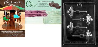 Cybrtrayd D094 Chocolate Candy Mold, Ladies Society Hat Lolly Dads and Moms N5