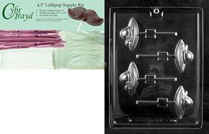 Cybrtrayd D094 Chocolate Candy Mold, Ladies Society Hat Lolly Dads and Moms N6