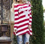 Stripe Dress,Morecome Women FashionChristmas Elk Long Sleeve Dress (XL, Red) N3