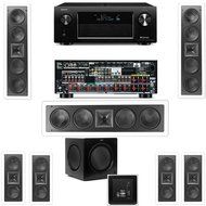 Klipsch KL-6504-THX(3 Speaker) In-Wall 7.1-SW-310 Denon AVR-X4000 IN-Command 7.2- White