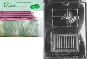 Cybrtrayd D030 Large Box with Bow Chocolate Candy Mold with Exclusive Cybrtrayd Copyrighted Chocolate Molding... N8