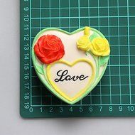 Y&amp;XL&amp;H Flowers Love Chocolate Silicone Molds,Cake Molds,Soap Molds,Decoration Tools Bakeware N6