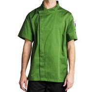 Chef Revival J020MT-5X Crew Fresh Short Sleeve Snap Jacket with Hidden Snap Button, 5X-Large, Mint