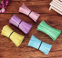 Astra shop 100Pcs Vibrant Color Multi-Functional Plastic Twist Ties for Pastry/Cookie/Cake/Toast/Bread Bags-Purple N2