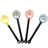 Novelty Lollipop Ceramic Tableware Coffee Scoops Stirring Spoon Sugar Spoon (Red) N5