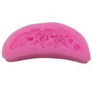 Funshowcase Moon Shape Rose Candy Silicone Mold for Cake Decorate, Polymer Clay, Crafting