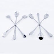 DLAND Pack of 6 Stainless Steel Spoon, Long-handled Great Circle Coffee Spoon N10
