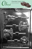 Cybrtrayd K128 Western Theme Pops Chocolate Candy Mold with Exclusive Cybrtrayd Copyrighted Chocolate Molding...