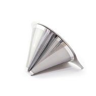 BOCHA - Pour Over Coffee Cone Dripper, Permanent and Reusable Stainless Steel Filter with Cup Stand N2