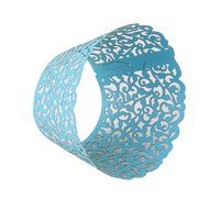 Yingwei Blue Hollow Style Baking Cups Purefly Cupcake Liners Muffin Cake Molds Sets 50pcs N2