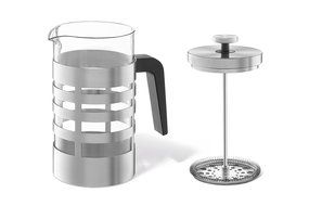 ZACK 20209 "SEGOS" Coffee/Tea Maker Content (8 Cups), 33. 8 Oz/8.3" x 3.9", Silver N4