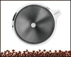 KUFFIE Stainless Steel Coffee Filter - Permanent, Reusable and Paperless Pour Over Coffee Dripper Cone (4 Cup... N4