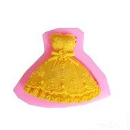 Yunko Princess Strapless Wedding Dress Cake Decorating Tools Silicone Fondnt Mold Chocolate Candy Sugar Mould