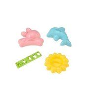 SNW DIY Sushi Cute Rabbit Dolphin Flowers Rice Mold Children, 4-Pack N2