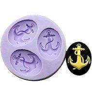 Sher Three Holes Fondant Cake Chocolate Resin Clay Candy Silicone Mold,L7.9cmW7.9cmH1.1cm