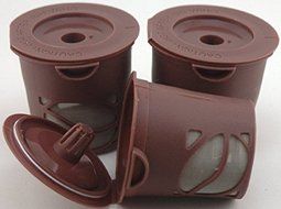 Refillable K-Cup Coffee Filters For Keurig Brewers By Coffee Bean N Leaf Brews. 3 Filters and BONUS Scoop. N4