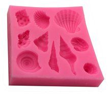 Okallo Products Silicone Seashell Mold for Chocolates, Candy, Baking, and More Sea Shells N5