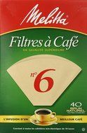 Melitta Cone Coffee Filters, Natural Brown, No. 4, 100-Count Filters (Pack of 6) N7