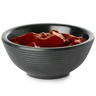 TableCraft Products RAM2RBK 2 oz. Round Ribbed Ramekin, Black Melamine (Pack of 12) N3