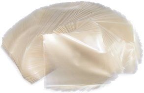 Crinklee Clear Caramel, Candy and Chocolate Wrappers - Natural Cellophane - 1000 Square Sheets, 5x5 Inches - Eco-Friendly... N3