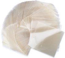 Crinklee Clear Caramel, Candy and Chocolate Wrappers - Natural Cellophane - 1000 Square Sheets, 5x5 Inches - Eco-Friendly... N4