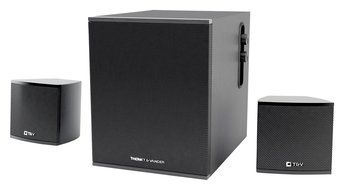 Thonet and Vander Kind 125 Watt Wood Multimedia Audio Speaker System, 2.1 Stereo Speakers with Integrated Amplifier... N2