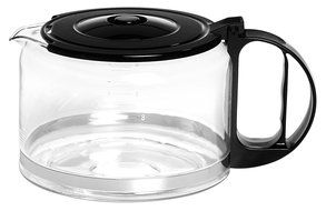 Capresso 4451.01 10-Cup Glass Replacement Carafe with Lid , Black