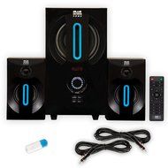 Blue Octave B22 Home 2.1 Powered Speaker System with FM Bluetooth and 2 Extension Cables