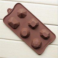 Sher 6 Hole Diamond Crystal Series Shape Cake Ice Jelly Chocolate Molds N2