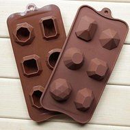 Sher 6 Hole Diamond Crystal Series Shape Cake Ice Jelly Chocolate Molds N3