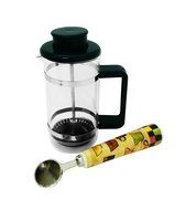 Top New Brown Small Mini One Cup Single Serve Quartz Glass French Coffee Tea Press Infuser &amp; Porcelain Coffee... N5