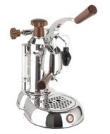 La Pavoni ESW-8 Stradavari 8-Cup Espresso Machine, Chrome with Wood Handles N2