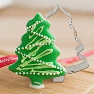 Y&amp;XL&amp;H Christmas Pine Tree Shape Cookie Cutters Fruit Cut Molds Stainless Steel