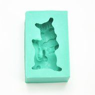 TANGCHU Soft Silicone Cake Mold Chinese Zodiac Dragon Shape 3.42*2.2*1.26inch Green N4