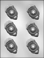 CK Products 3-Inch Police Badge Chocolate Mold