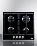 23.25" Wide Black Gas-on-Glass Cooktop N2