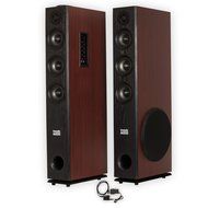 Acoustic Audio TSi650 Bluetooth Powered Floorstanding Tower Multimedia Speakers with Optical Input TSi650D