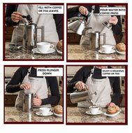 Bellemain French Press - Double Wall Pot Keeps Coffee Warm - Coffee and Tea Maker - Stainless Steel - 35 fl. oz... N4